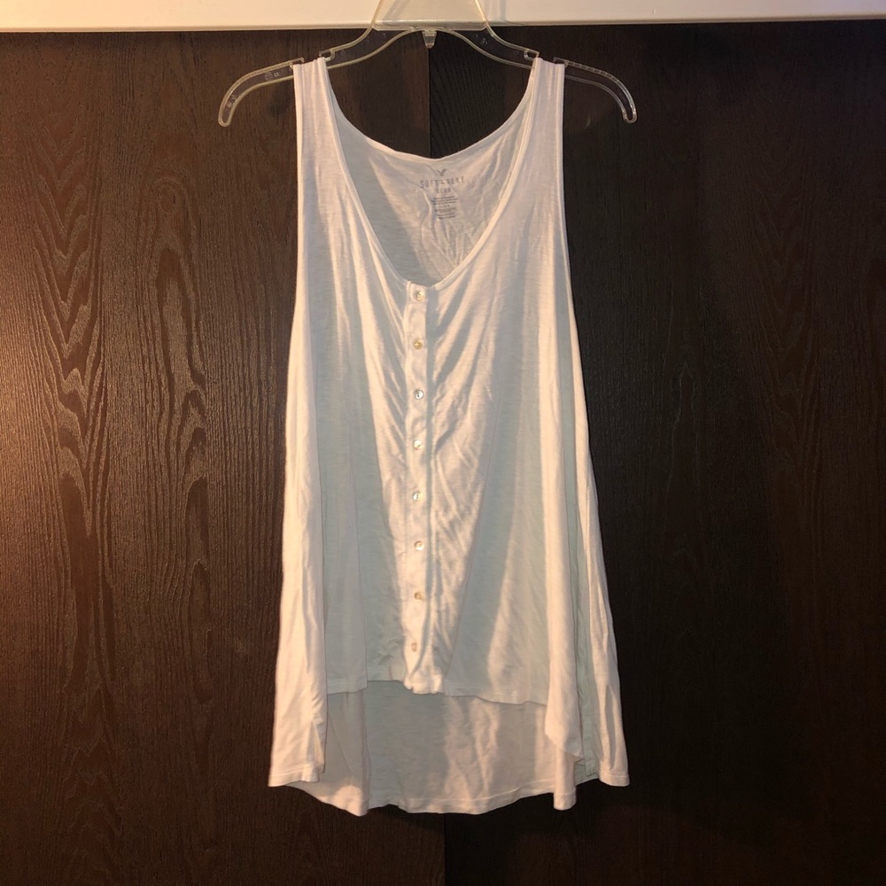 American Eagle Soft & Sexy Button-Up Tank Top
